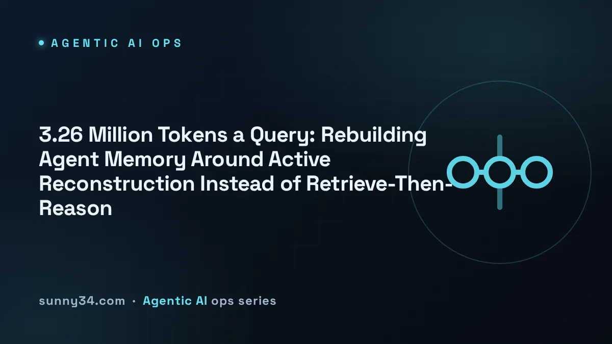 3.26 Million Tokens a Query: Rebuilding Agent Memory Around Active Reconstruction Instead of Retrieve-Then-Reason thumbnail