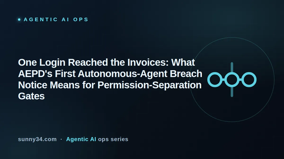 One Login Reached the Invoices: AEPD autonomous-agent breach and permission-separation gate thumbnail