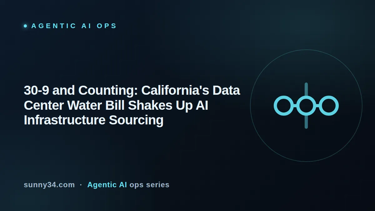 30-9 and Counting: California's Data Center Water Bill Shakes Up AI Infrastructure Sourcing thumbnail