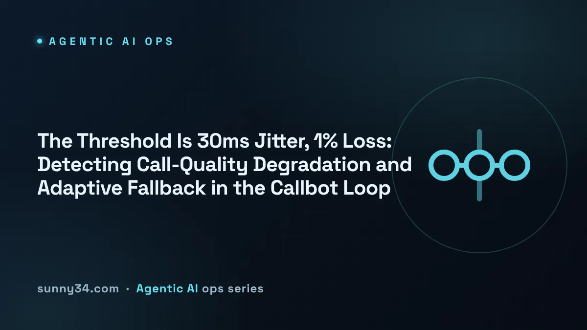 The Threshold Is 30ms Jitter, 1% Loss: Detecting Call-Quality Degradation and Adaptive Fallback in the Callbot Loop thumbnail