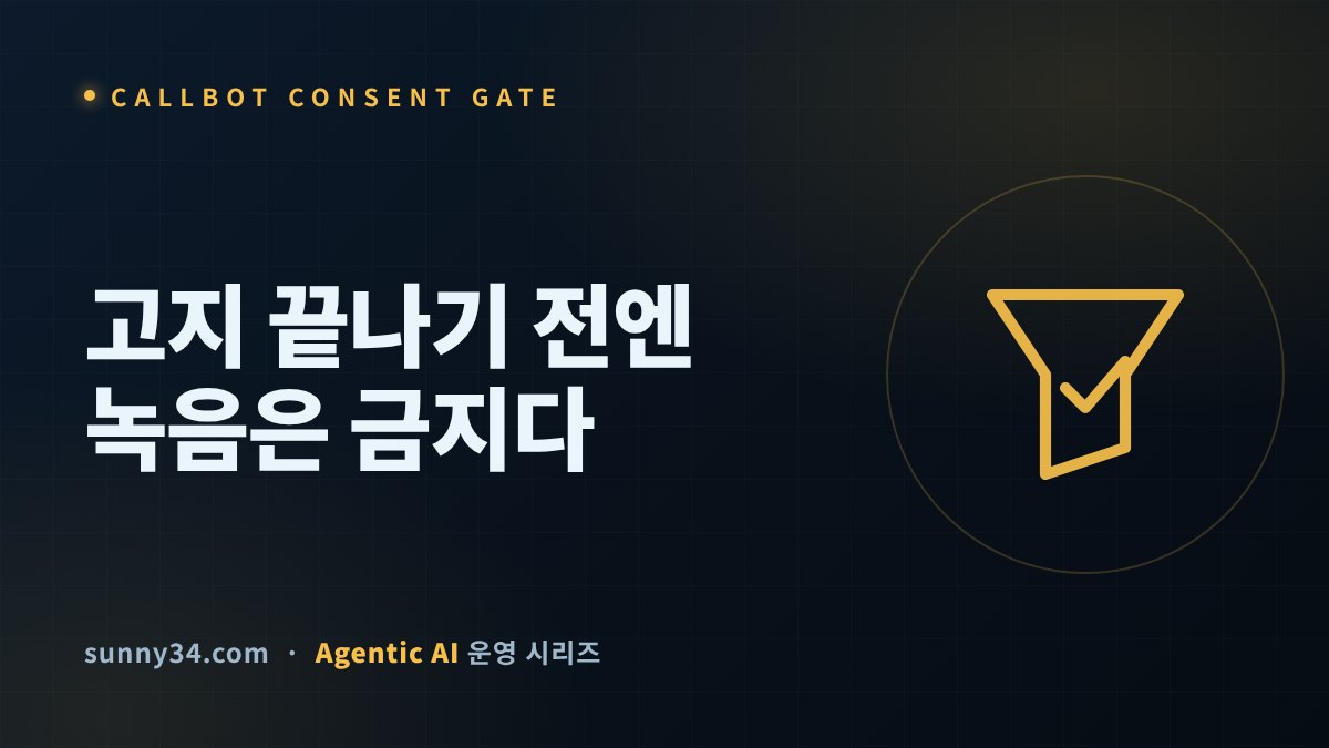 고지가 끝나기 전에 녹음하면 위법이 될 수 있다: 콜봇 동의 고지 게이트 설계 썸네일