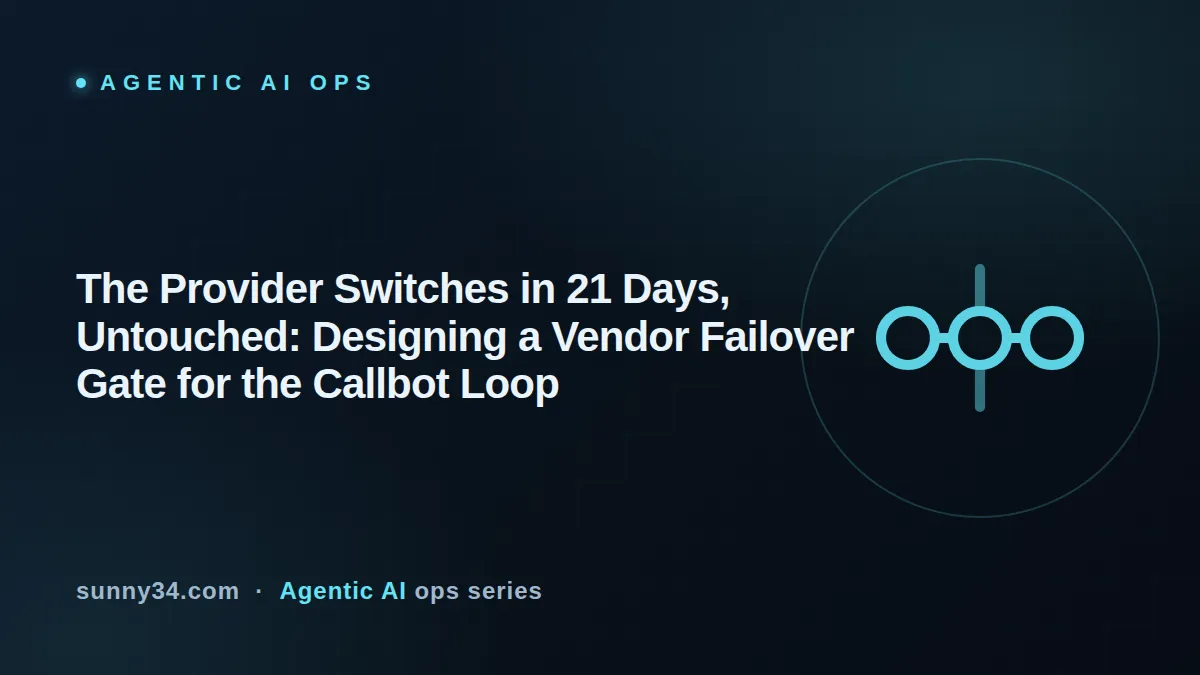 The Provider Switches in 21 Days, Untouched: Designing a Vendor Failover Gate for the Callbot Loop thumbnail
