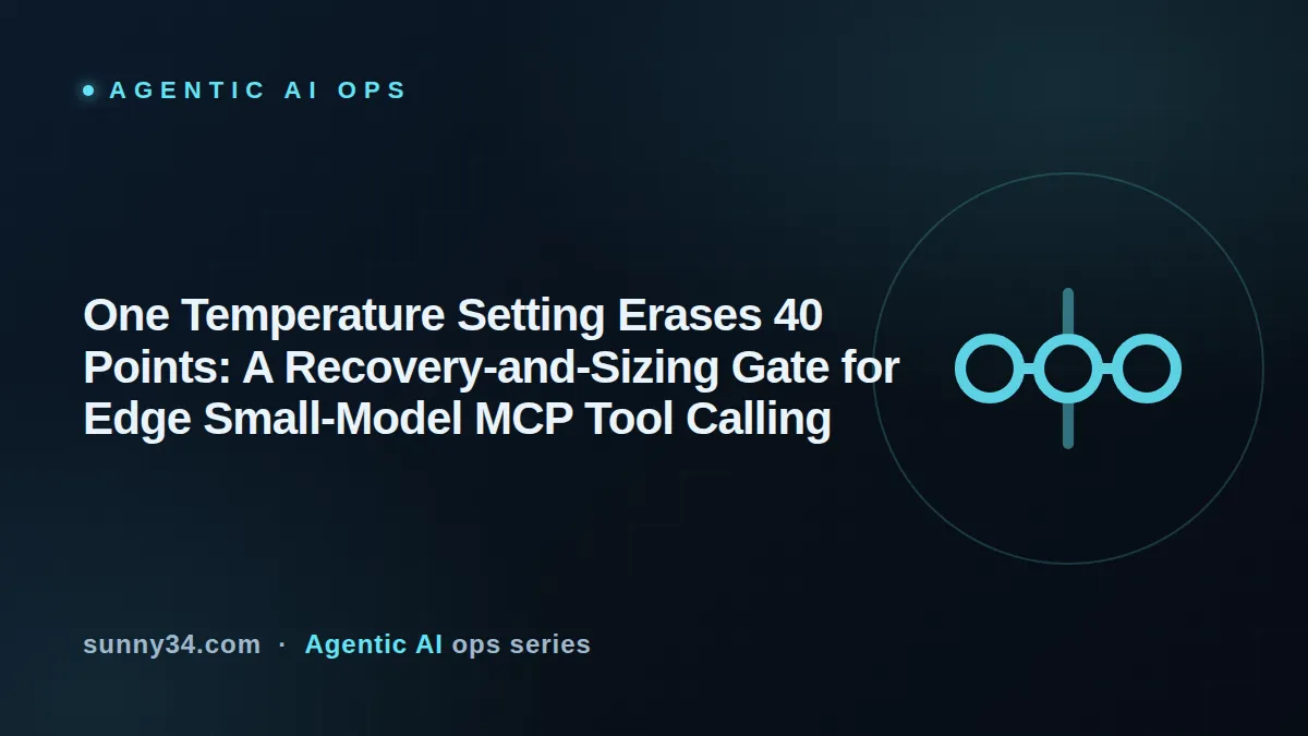 One Temperature Setting Erases 40 Points: A Recovery-and-Sizing Gate for Edge Small-Model MCP Tool Calling thumbnail