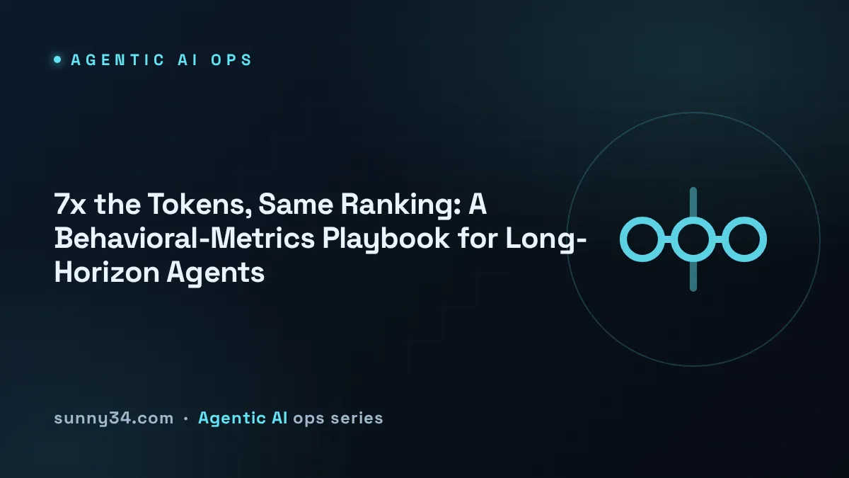 7x the Tokens, Same Ranking: A Behavioral-Metrics Playbook for Long-Horizon Agents thumbnail