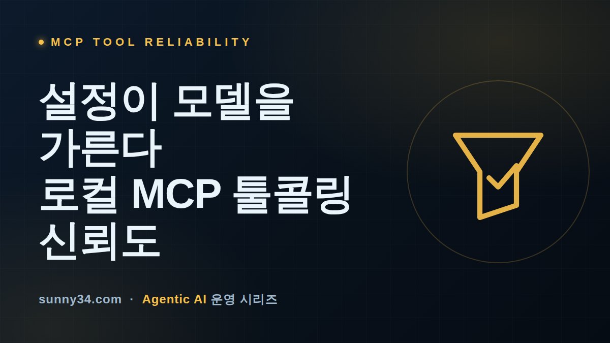 모델을 못 바꿀 때 설정을 바꾼다: 로컬 배포 MCP 툴콜링 에이전트 신뢰도 설계 썸네일
