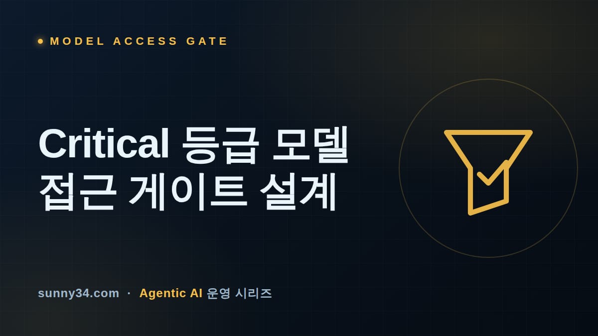 첫 'Critical' 등급 모델 등장: 위험 등급별 접근 게이트 설계 썸네일