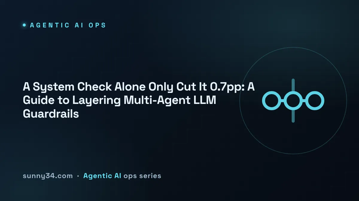 A System Check Alone Only Cut It 0.7pp: A Guide to Layering Multi-Agent LLM Guardrails thumbnail