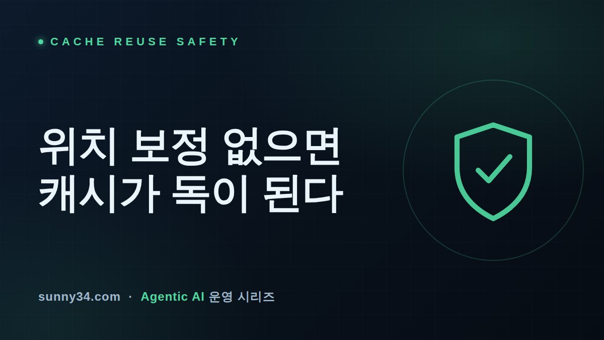 PGR −.824, 캐시 없음보다 나빴다: 멀티에이전트 KV캐시 재사용 안전 체크리스트 썸네일