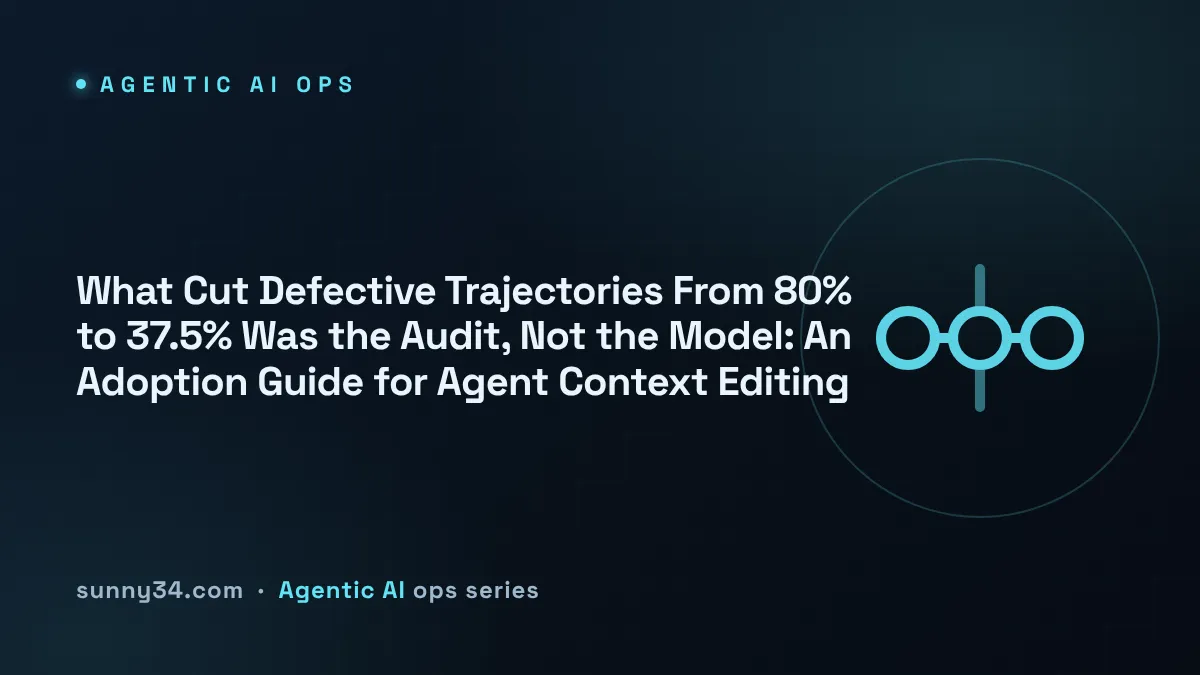 What Cut Defective Trajectories From 80% to 37.5% Was the Audit, Not the Model: An Adoption Guide for Agent Context Editing thumbnail
