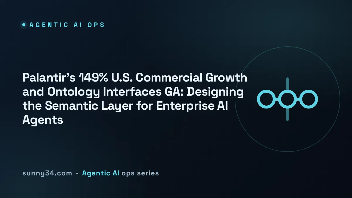 Palantir's 149% U.S. Commercial Growth and Ontology Interfaces GA: Designing the Semantic Layer for Enterprise AI Agents 썸네일