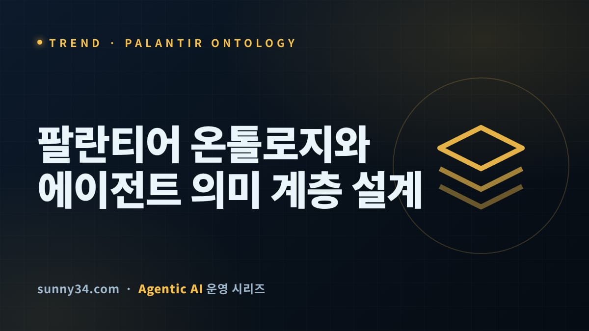 팔란티어 미국 상업 매출 149%와 온톨로지 인터페이스 GA: 기업 AI 에이전트의 의미 계층 설계 가이드 썸네일
