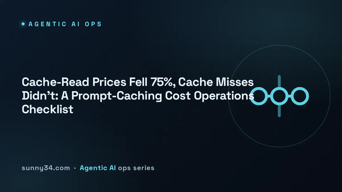 Cache-Read Prices Fell 75%, Cache Misses Didn't: A Prompt-Caching Cost Operations Checklist thumbnail