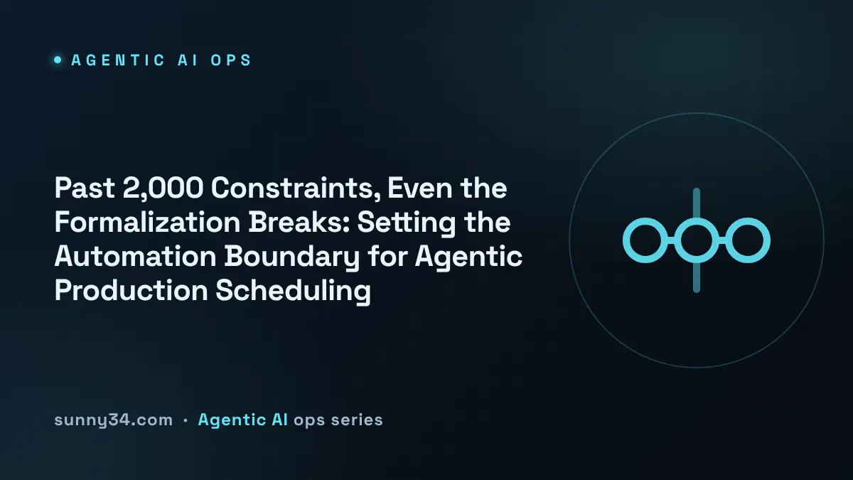 Past 2,000 Constraints, Even the Formalization Breaks: Setting the Automation Boundary for Agentic Production Scheduling thumbnail