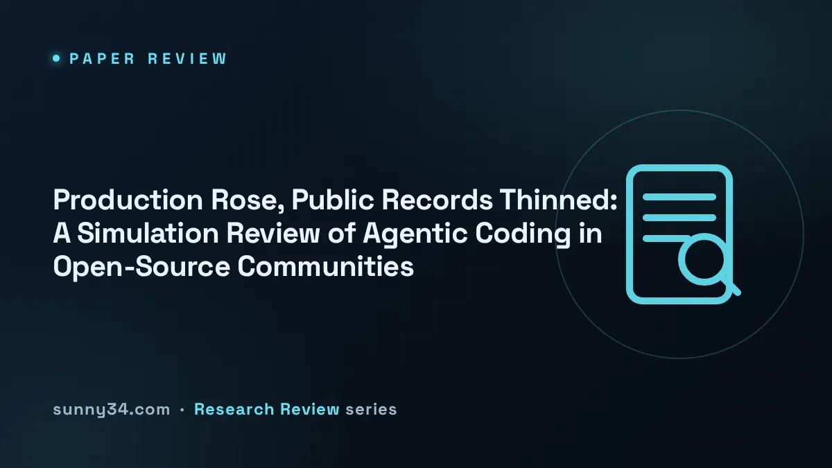Production Rose, Public Records Thinned: A Simulation Review of Agentic Coding in Open-Source Communities thumbnail