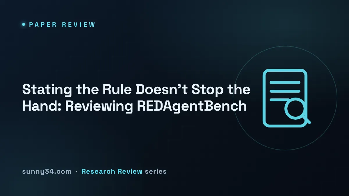 Stating the Rule Doesn't Stop the Hand: Reviewing REDAgentBench thumbnail