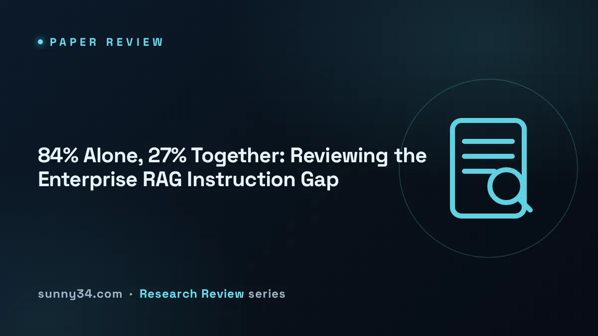 84% Alone, 27% Together: Reviewing the Enterprise RAG Instruction Gap thumbnail
