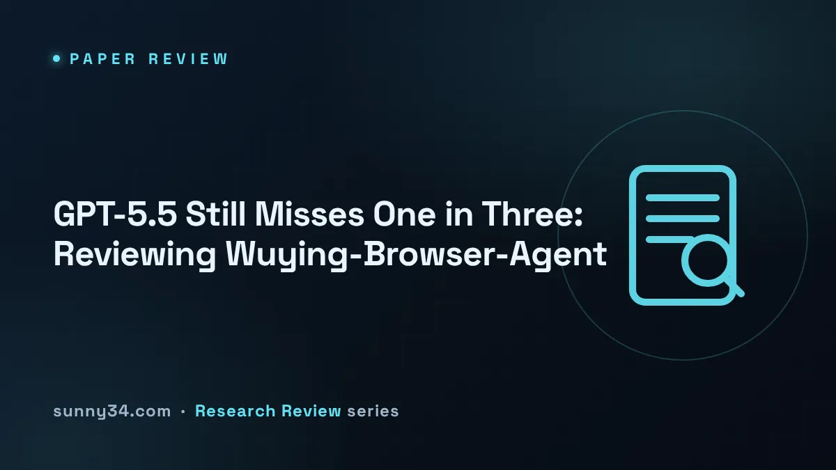 GPT-5.5 Still Misses One in Three: Reviewing Wuying-Browser-Agent thumbnail