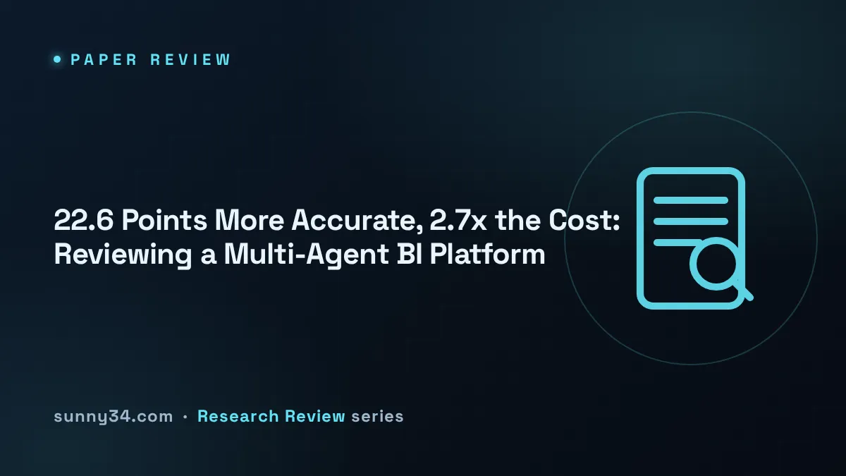 22.6 Points More Accurate, 2.7x the Cost: Reviewing a Multi-Agent BI Platform thumbnail