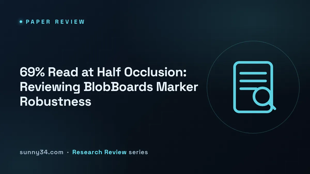 69% Read at Half Occlusion: Reviewing BlobBoards Marker Robustness thumbnail