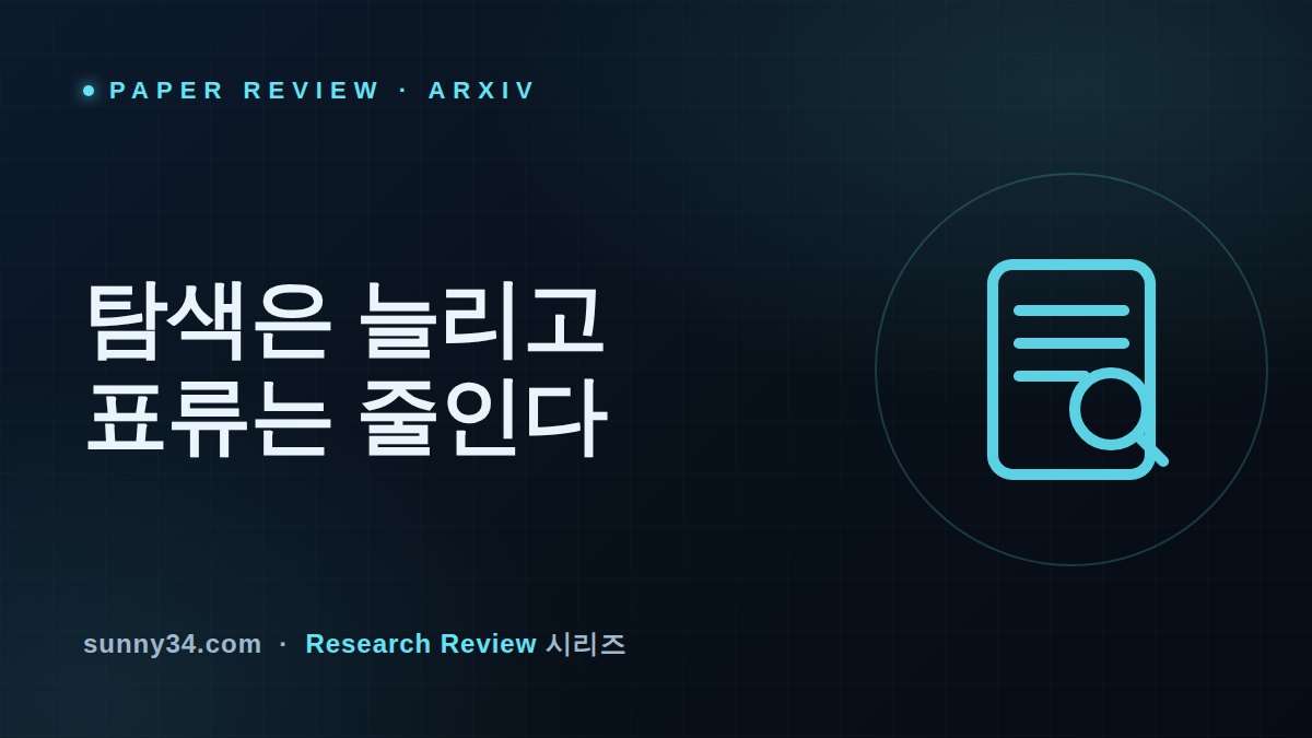 탐색은 늘리고 표류는 줄인다: CANOPY 에이전트 강화학습 리뷰 썸네일