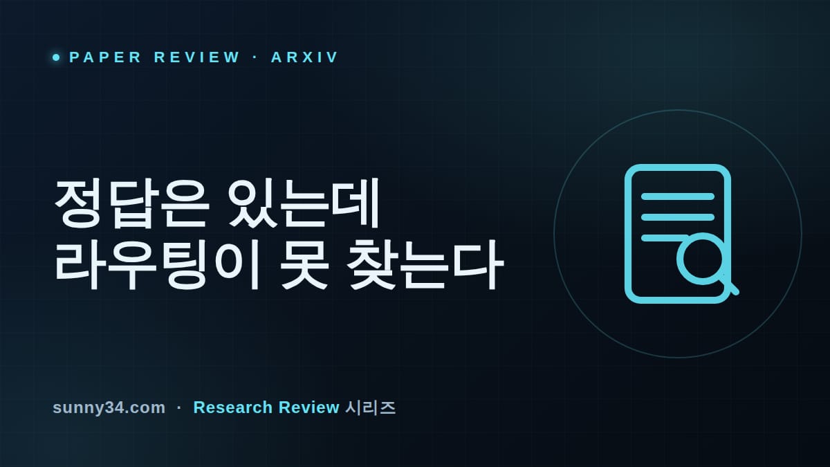 정답은 있는데 못 찾는다: OrchSLM이 밝힌 소형 모델 라우팅의 병목 리뷰 썸네일