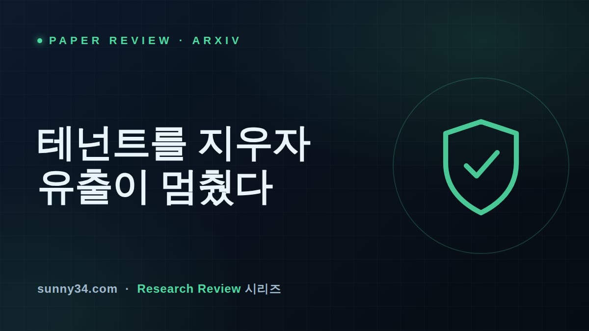 확률적 대리인: 테넌트 인자를 지우자 유출이 멈췄다 — MCP 에이전트 격리 리뷰 썸네일