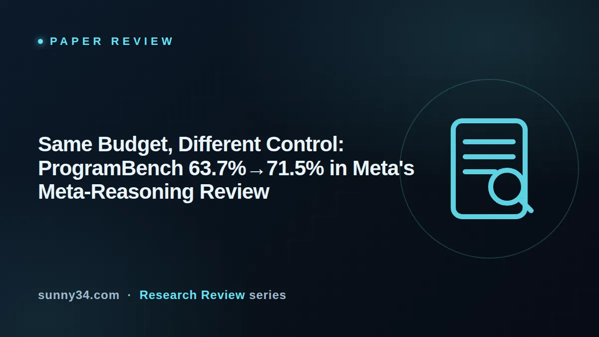 Same Budget, Different Control: ProgramBench 63.7%→71.5% in Meta's Meta-Reasoning Review thumbnail